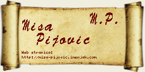 Miša Pijović vizit kartica